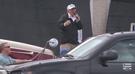 Trump Goes to Flooded Texas and Boasts About Crowd Size